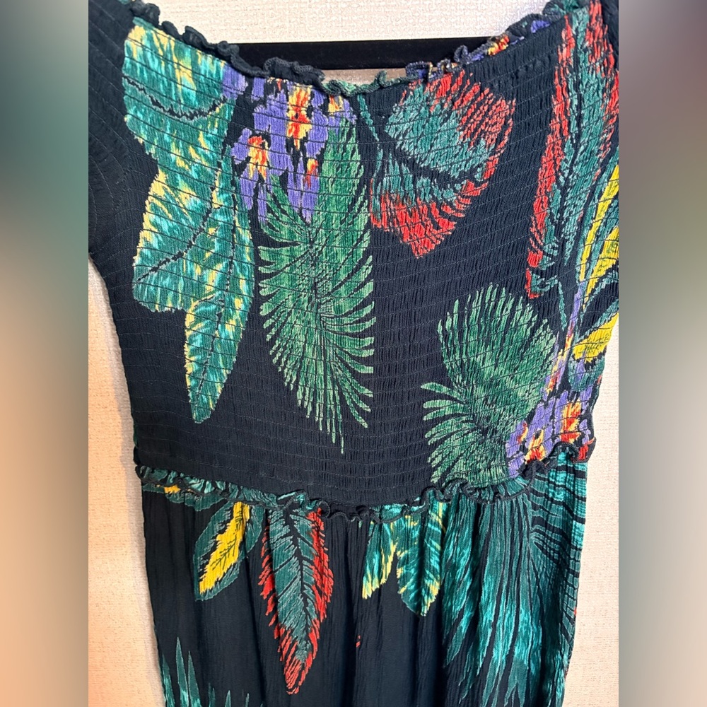 Patrons of Peace Off The Shoulder Jumpsuit Size Small Tropical Print Beach Boho - Picture 6 of 13